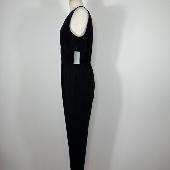 NWT Ali & Jay Sz L Black Sleeveless Flowy Lightweight One Piece Pant Jumpsuit - Picture 6 of 16